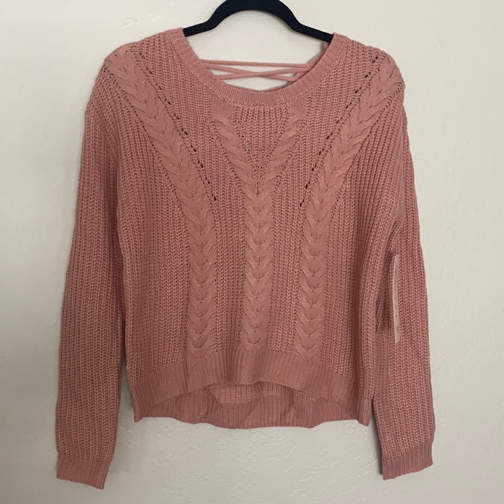 Brand new, never been worn rose sweater.